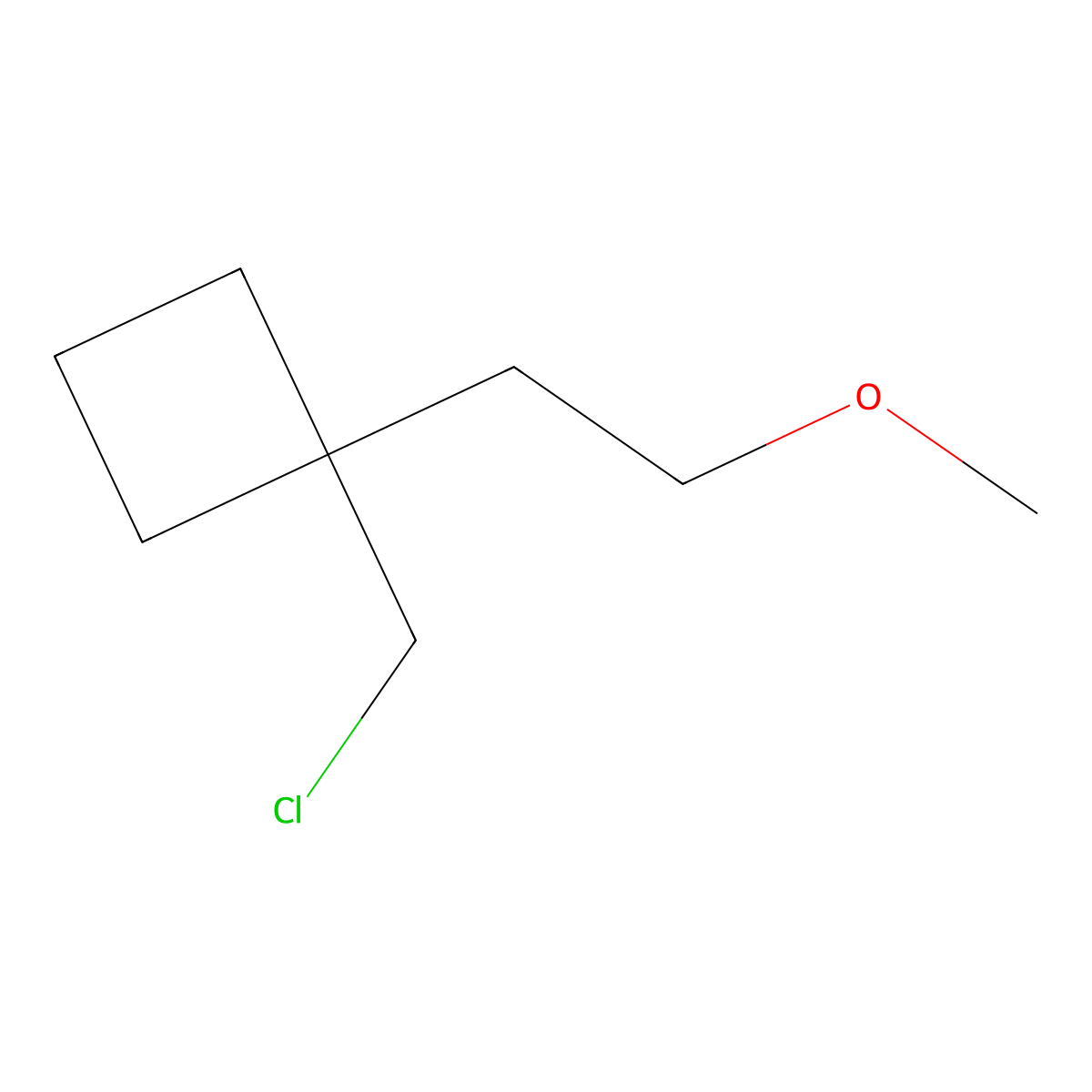 1-(Chloromethyl)-1-(2-methoxyethyl)cyclobutane molecular structure, CAS 1486151-56-7
