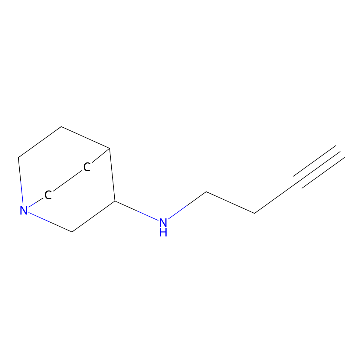 N-(But-3-YN-1-YL)-1-azabicyclo[2.2.2]octan-3-amine molecular structure, CAS 1486154-13-5