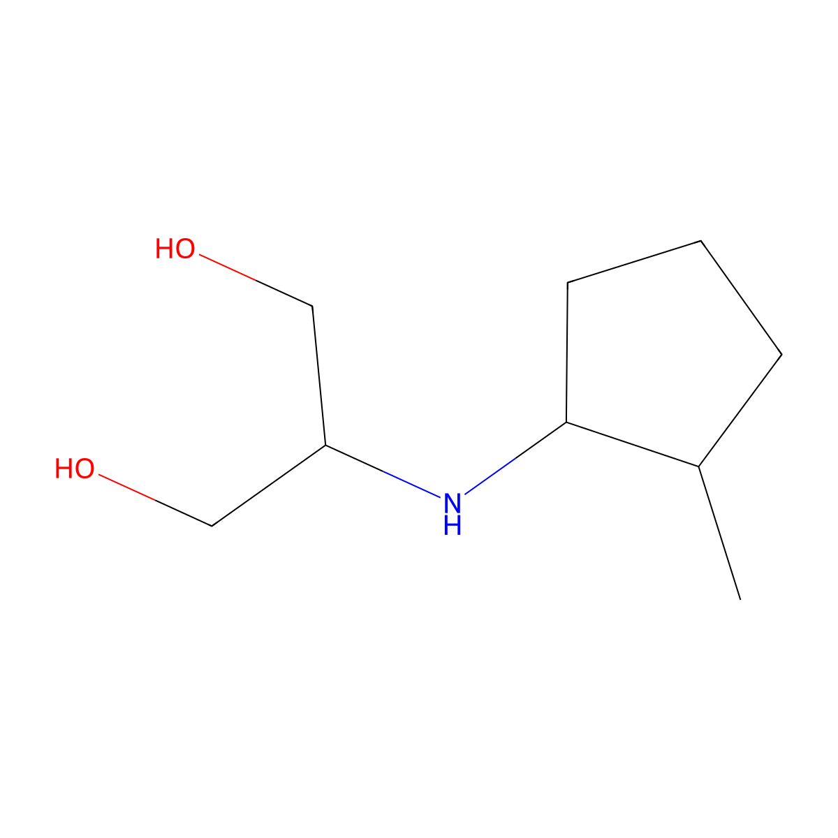 2-[(2-Methylcyclopentyl)amino]propane-1,3-diol molecular structure, CAS 1486157-93-0