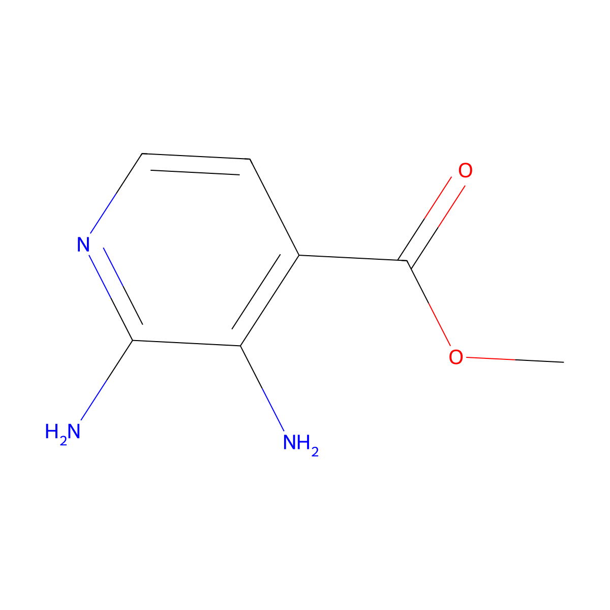 Methyl 2,3-diaminopyridine-4-carboxylate molecular structure, CAS 1486165-39-2