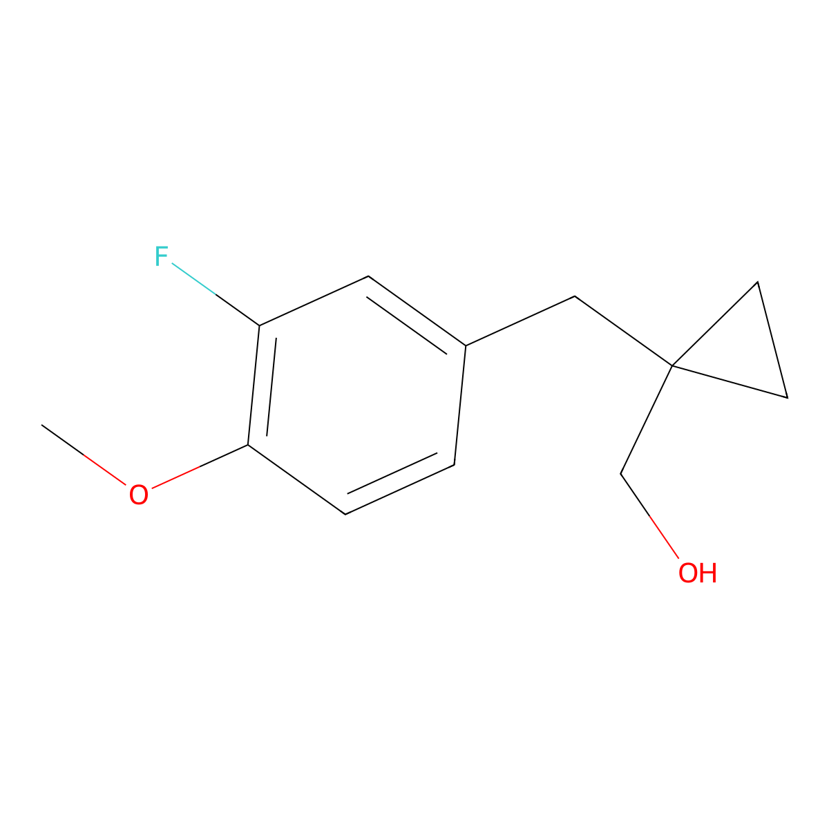 (1-(3-Fluoro-4-methoxybenzyl)cyclopropyl)methanol molecular structure, CAS 1486170-11-9