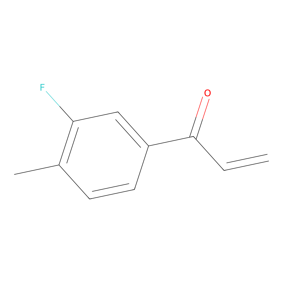 1-(3-Fluoro-4-methylphenyl)prop-2-en-1-one molecular structure, CAS 1486170-68-6