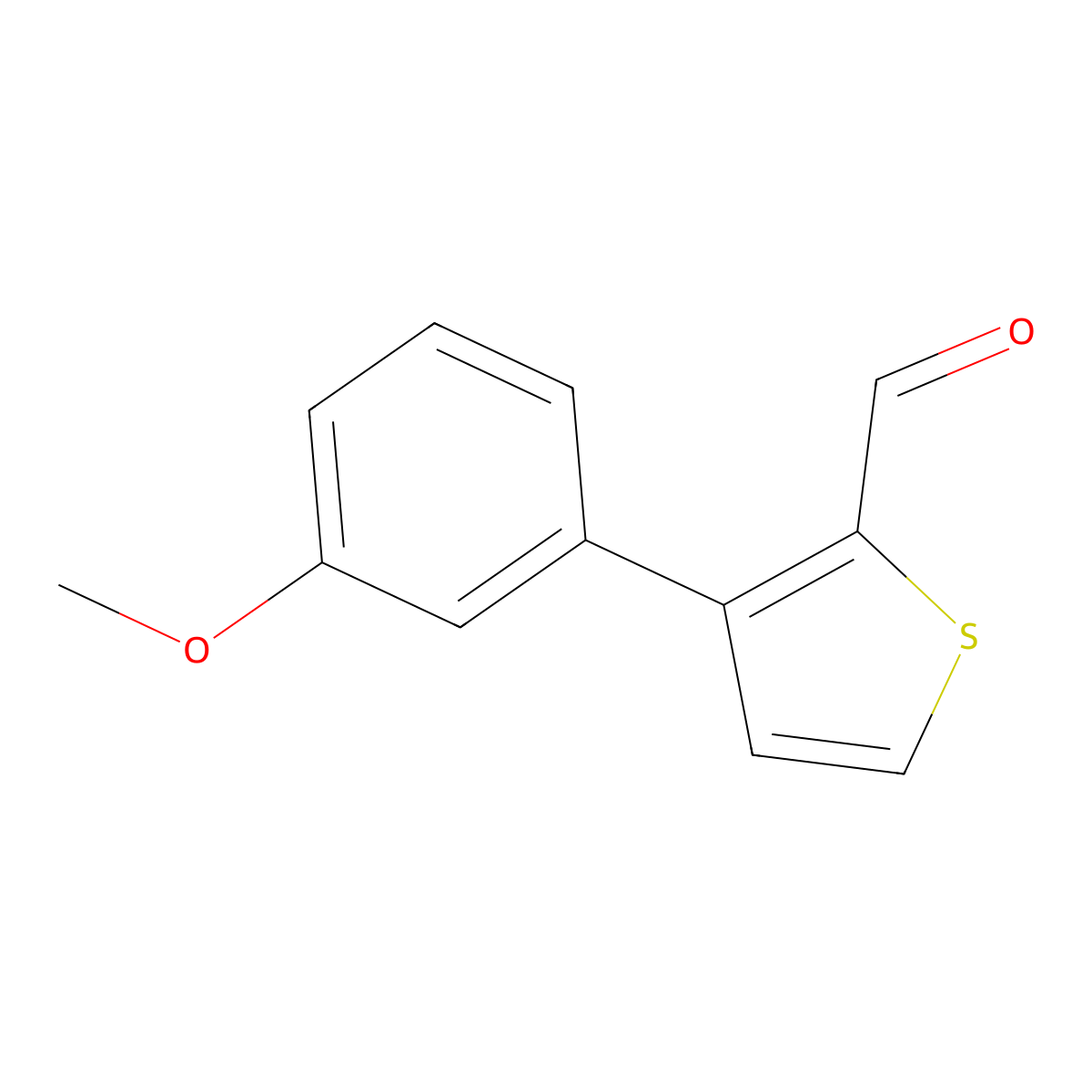 3-(3-Methoxyphenyl)thiophene-2-carbaldehyde molecular structure, CAS 1486170-97-1