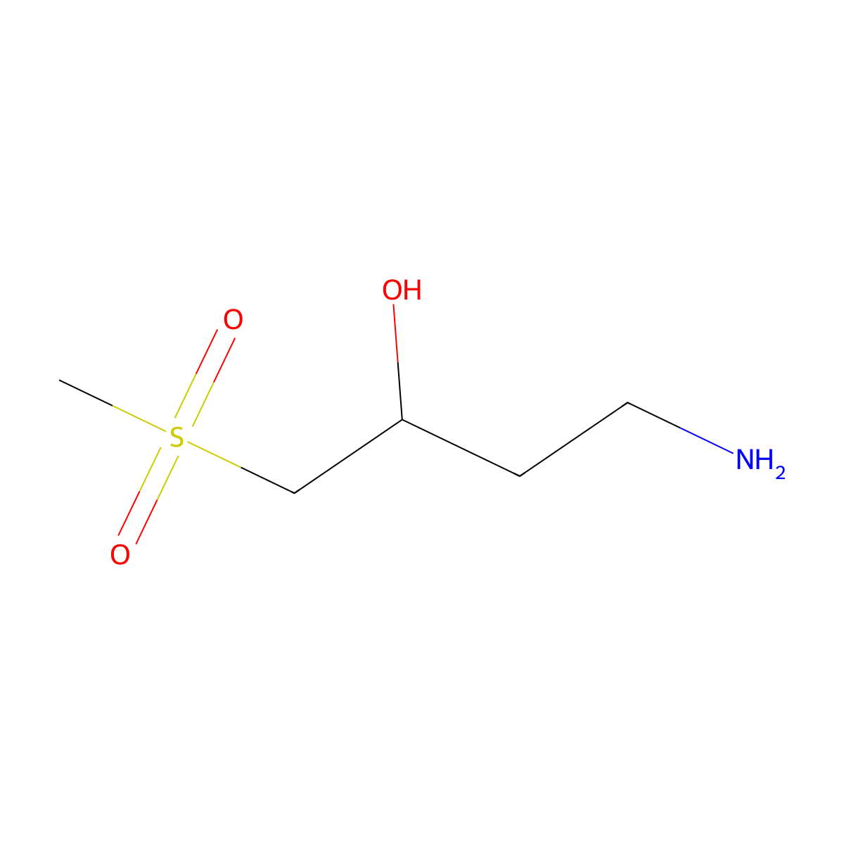4-Amino-1-methanesulfonylbutan-2-ol molecular structure, CAS 1486178-56-6