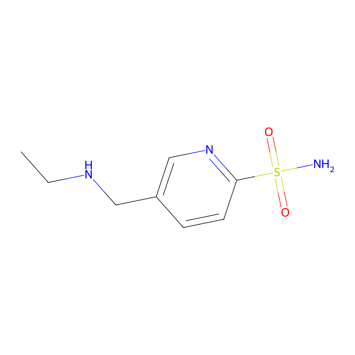 5-((Ethylamino)methyl)pyridine-2-sulfonamide molecular structure, CAS 1486183-81-6