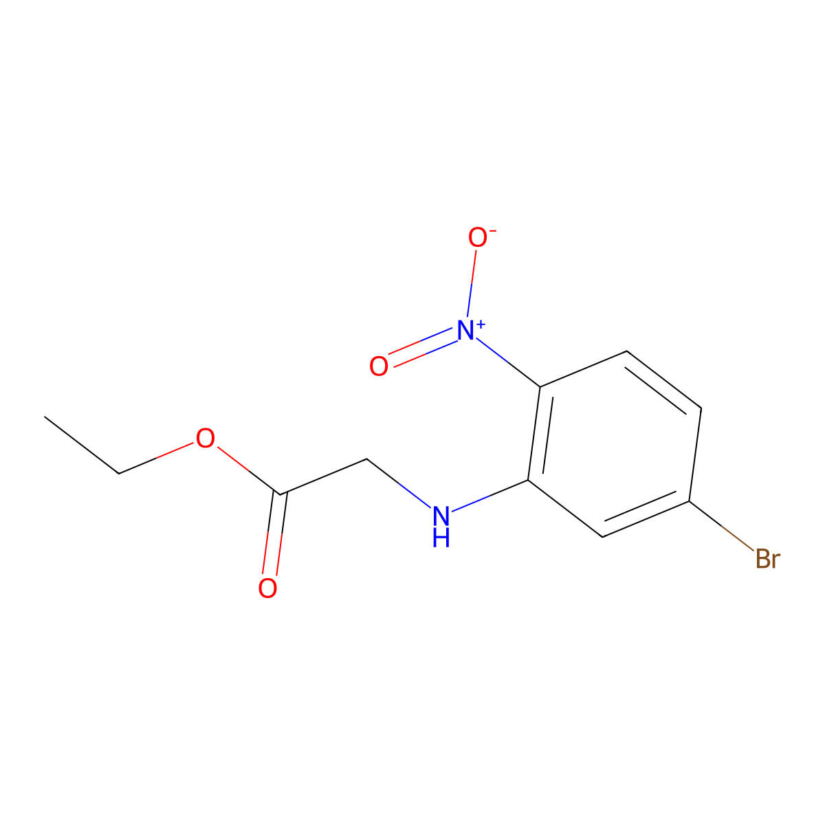 Ethyl 2-[(5-Bromo-2-nitrophenyl)amino]acetate molecular structure, CAS 1486183-97-4