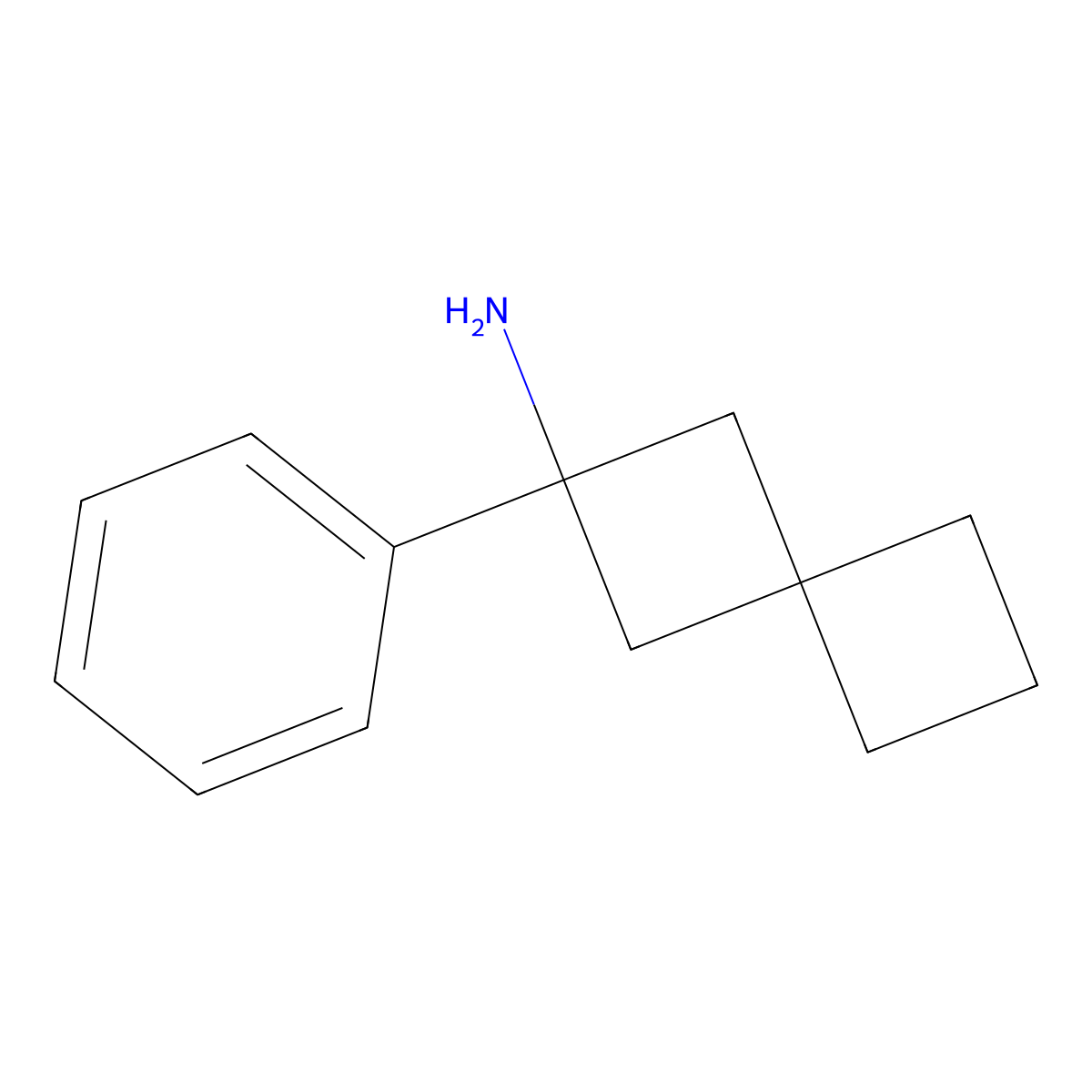 2-Phenylspiro[3.3]heptan-2-amine molecular structure, CAS 1486187-36-3