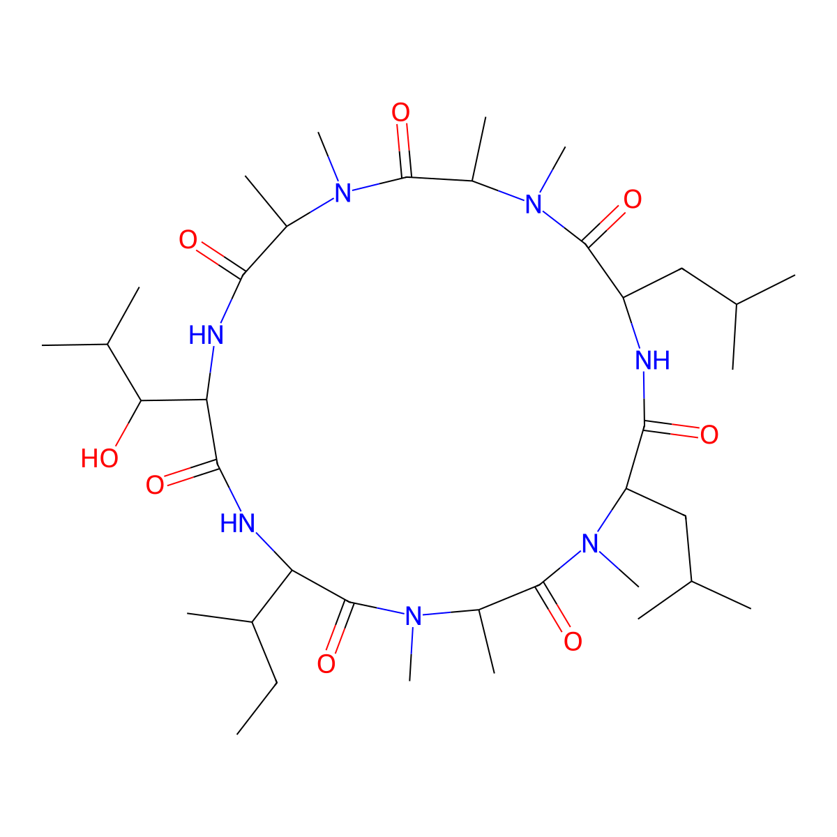 Ternatin heptapeptide molecular structure, CAS 148619-41-4