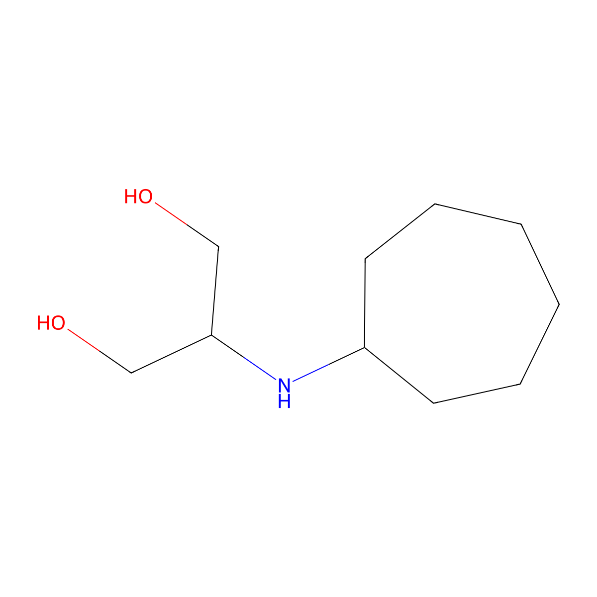 2-(Cycloheptylamino)propane-1,3-diol molecular structure, CAS 1486207-59-3