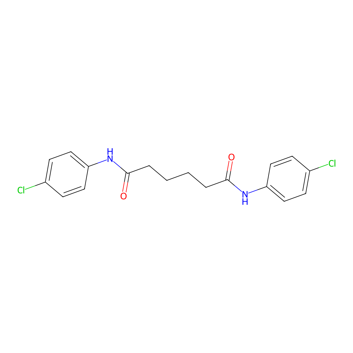 N,N'-bis(4-chlorophenyl)hexanediamide molecular structure, CAS 148622-54-2