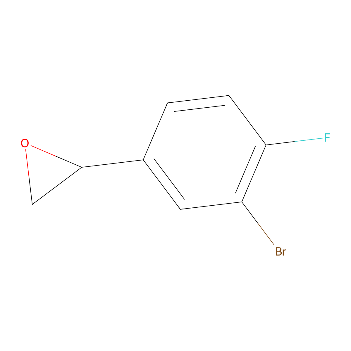 2-(3-Bromo-4-fluorophenyl)oxirane molecular structure, CAS 1486225-67-5