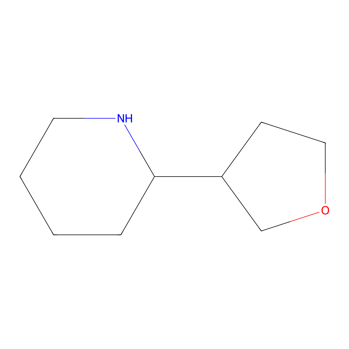2-(Oxolan-3-yl)piperidine molecular structure, CAS 1486226-18-9