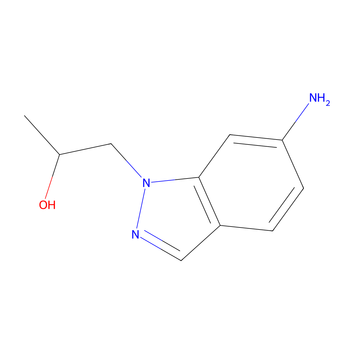 1-(6-amino-1H-indazol-1-yl)propan-2-ol molecular structure, CAS 1486228-07-2