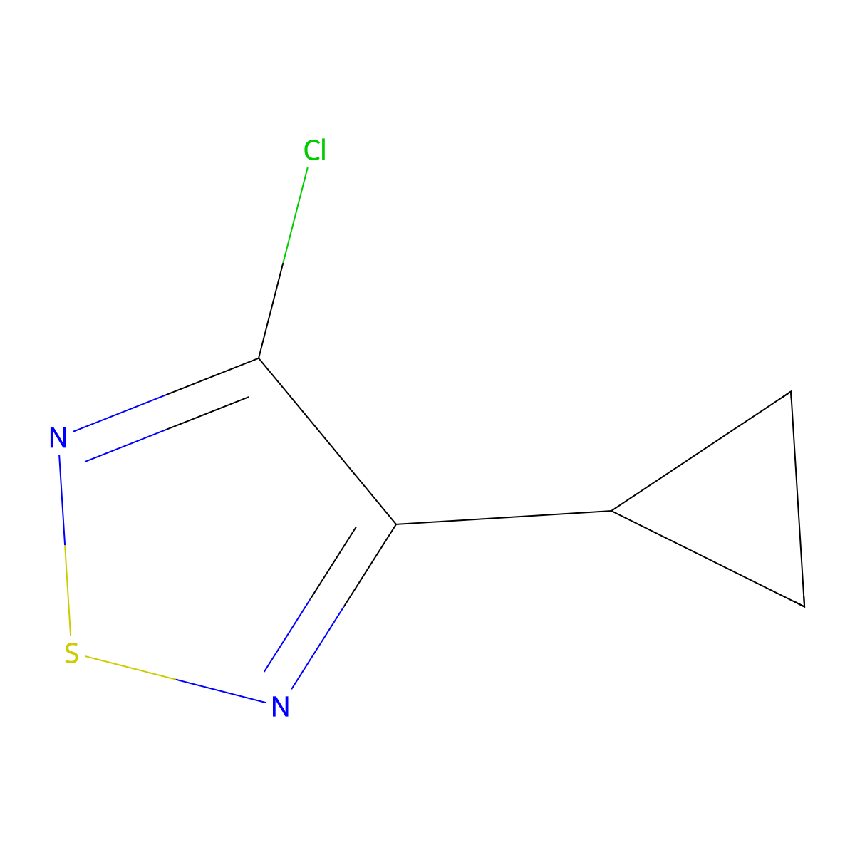 3-Chloro-4-cyclopropyl-1,2,5-thiadiazole molecular structure, CAS 1486229-35-9