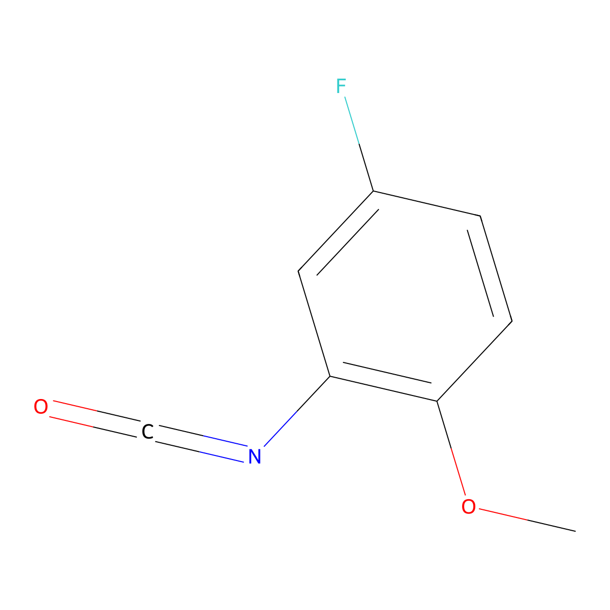 4-Fluoro-2-isocyanato-1-methoxybenzene molecular structure, CAS 148624-86-6