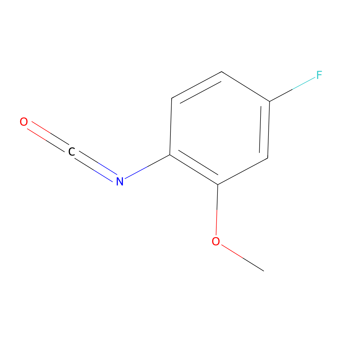 4-Fluoro-1-isocyanato-2-methoxybenzene molecular structure, CAS 148624-87-7
