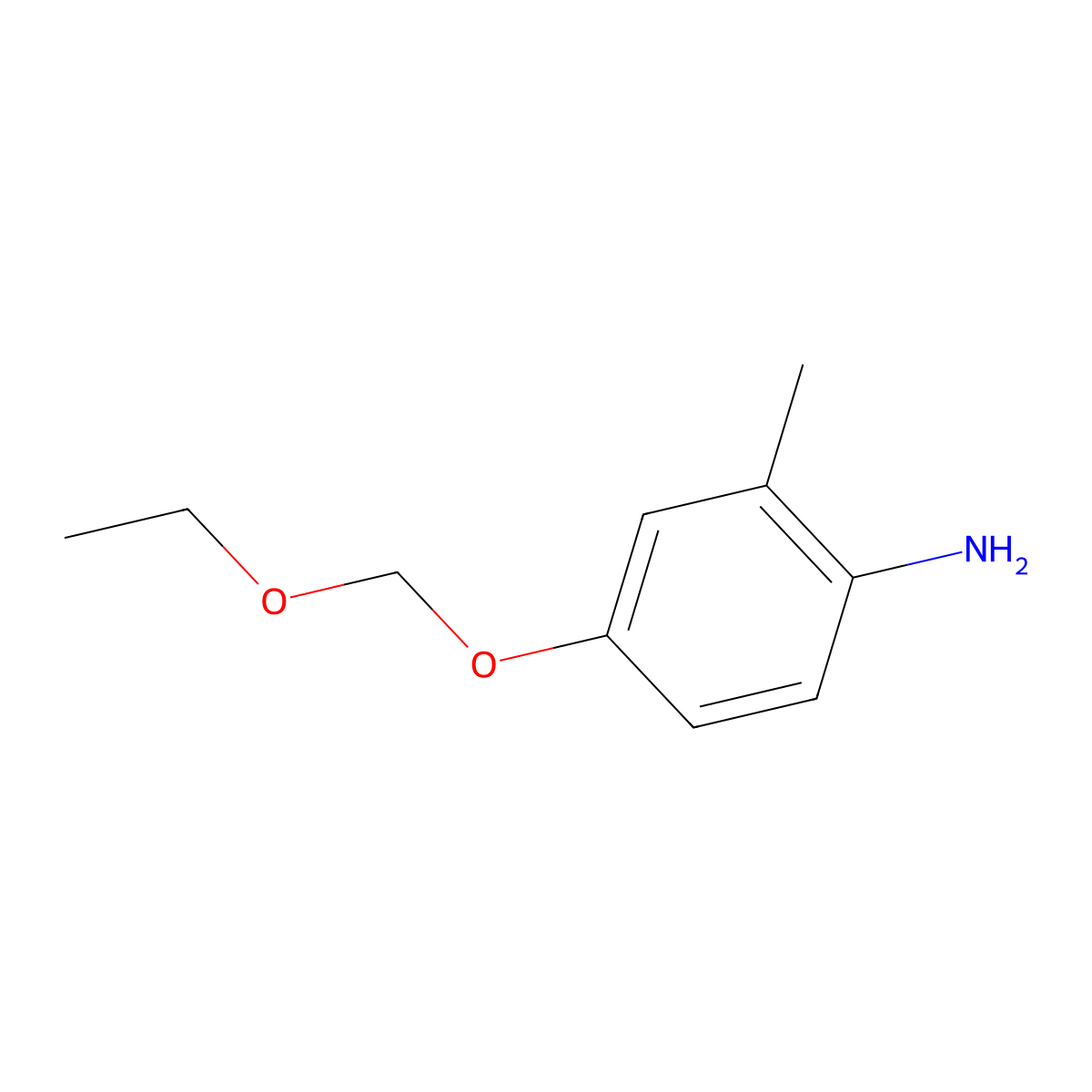 4-(Ethoxymethoxy)-2-methylaniline molecular structure, CAS 1486241-01-3