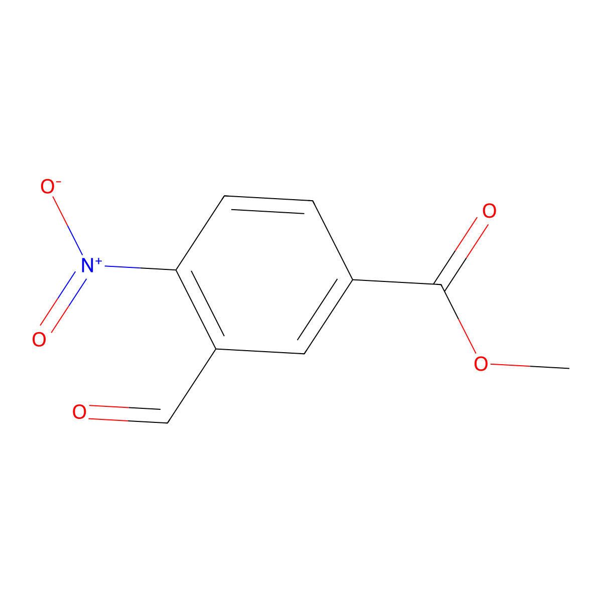 Methyl 3-formyl-4-nitrobenzoate molecular structure, CAS 148625-35-8