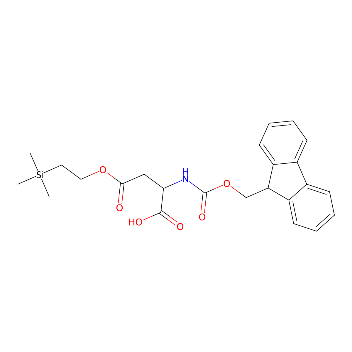 (S)-2-(Fmoc-amino)-4-oxo-4-[2-(trimethylsilyl)ethoxy]butanoic Acid molecular structure, CAS 148625-39-2