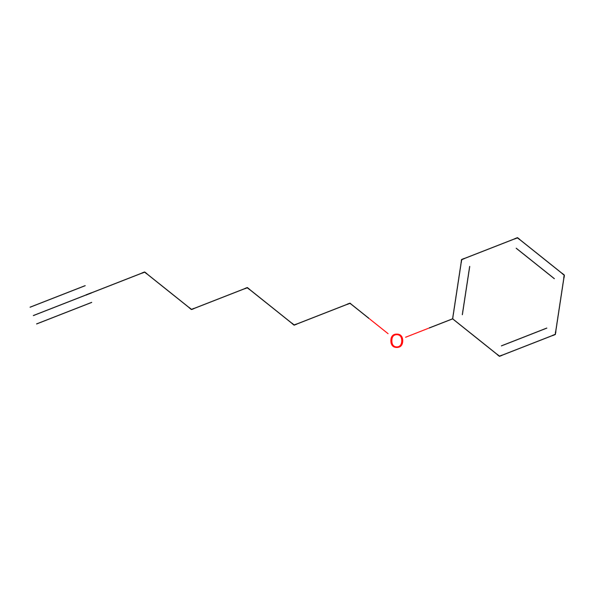 Hept-6-ynoxybenzene molecular structure, CAS 1486250-48-9