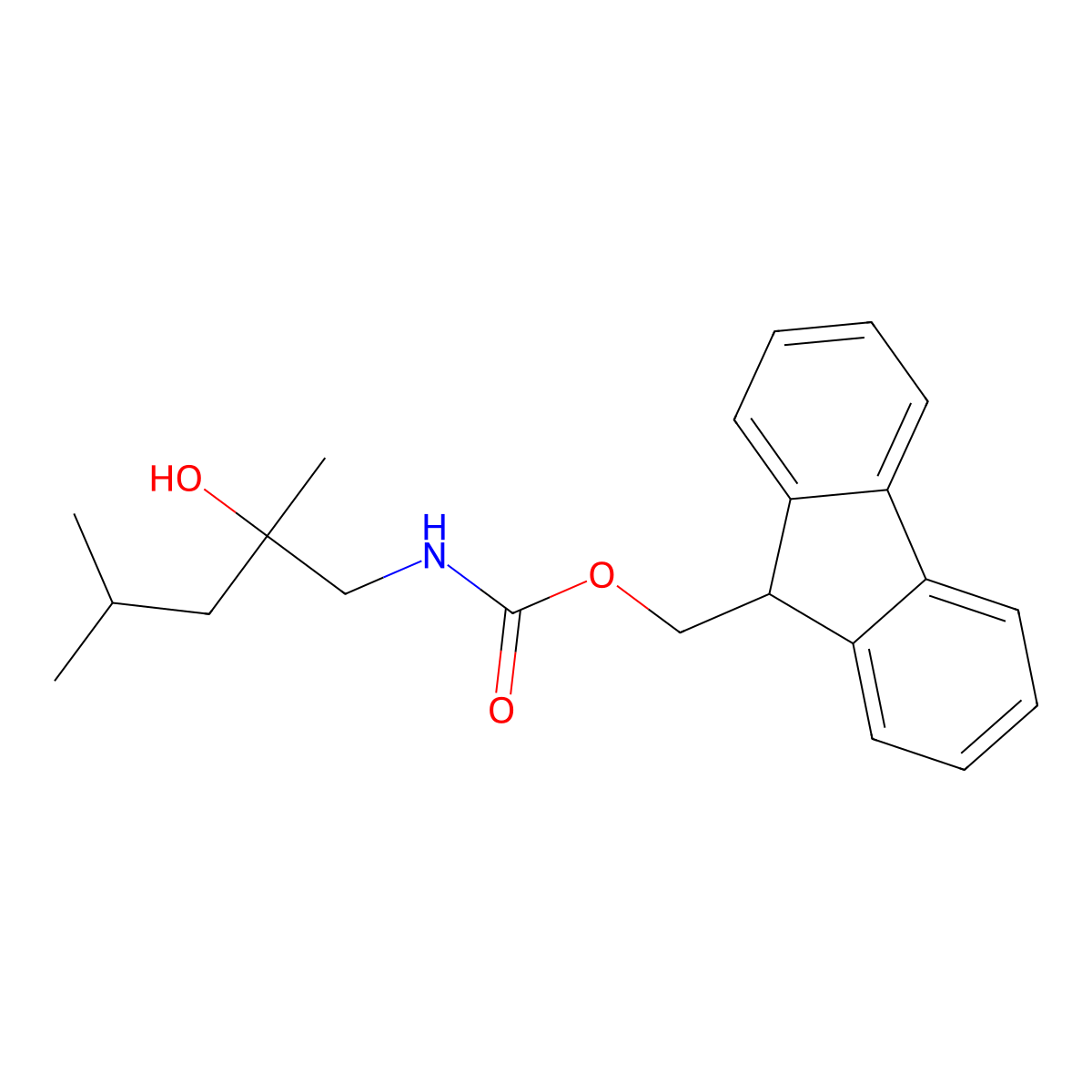 (9H-fluoren-9-yl)methyl N-(2-hydroxy-2,4-dimethylpentyl)carbamate molecular structure, CAS 1486255-25-7