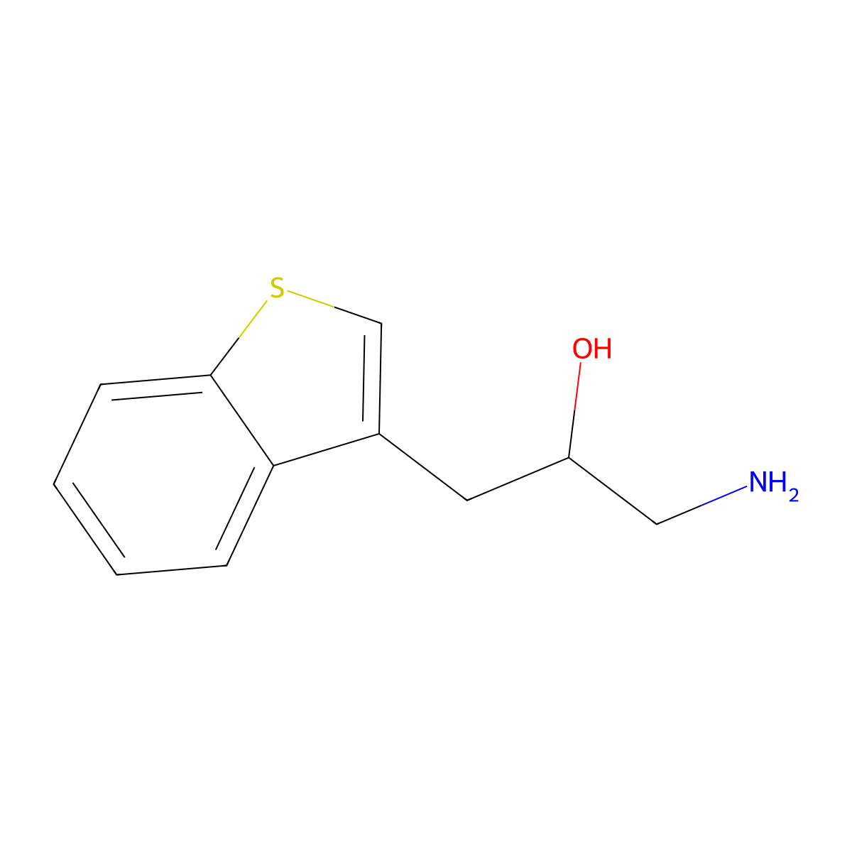 1-Amino-3-(benzo[b]thiophen-3-yl)propan-2-ol molecular structure, CAS 1486256-65-8