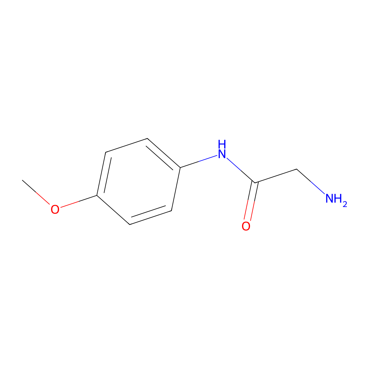 2-amino-N-(4-methoxyphenyl)acetamide molecular structure, CAS 148627-63-8