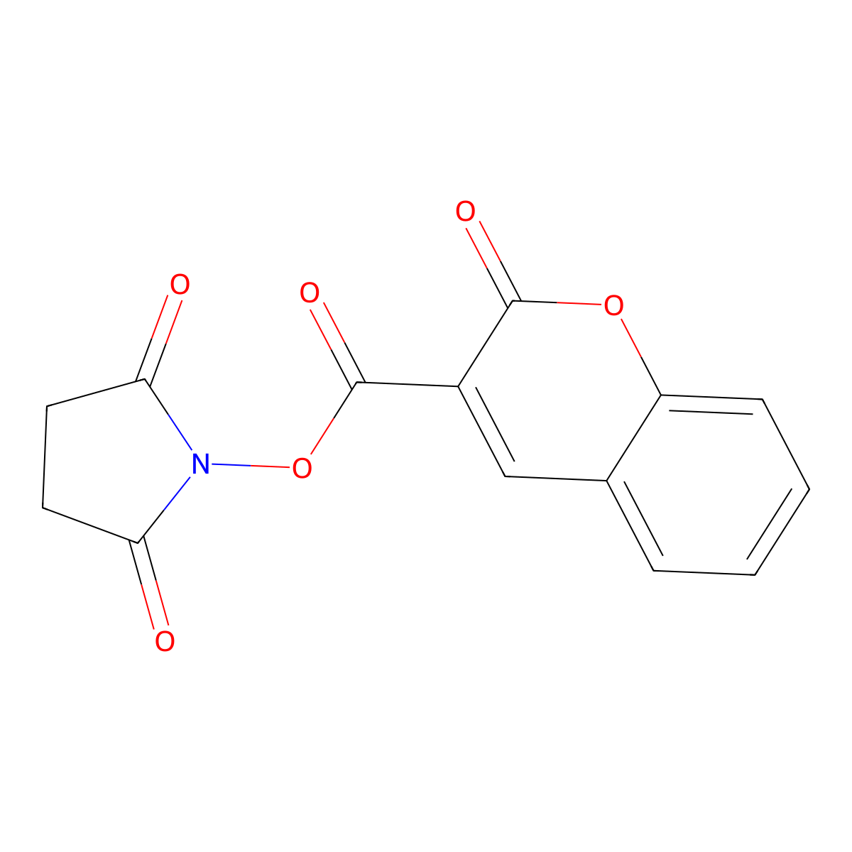 Coumarin-3-carboxylic acid succinimidyl ester molecular structure, CAS 148627-84-3