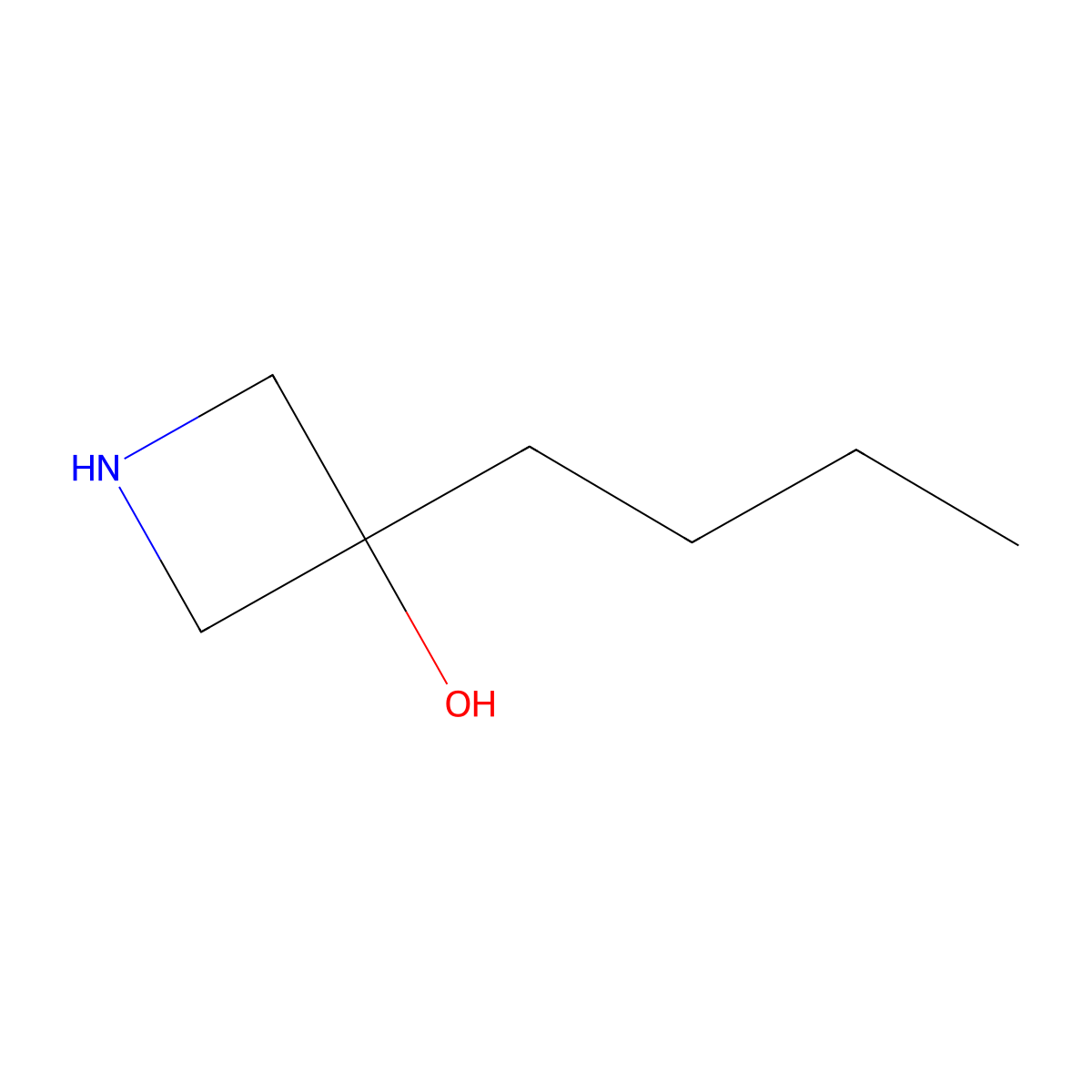 3-Butylazetidin-3-ol molecular structure, CAS 1486277-32-0