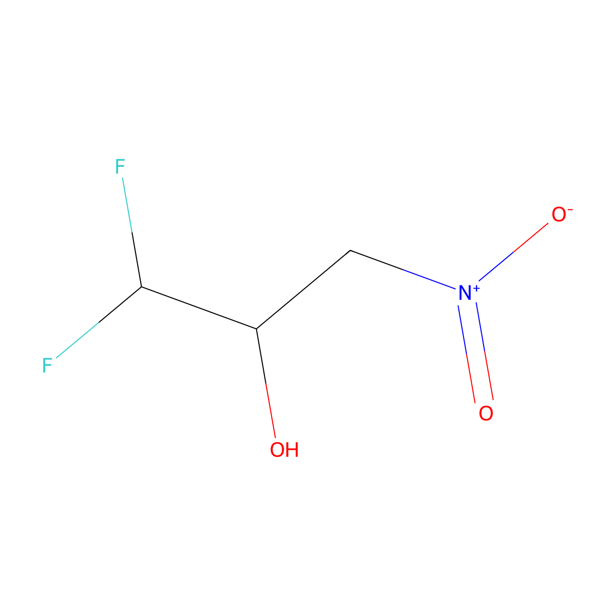 1,1-Difluoro-3-nitropropan-2-ol molecular structure, CAS 148628-50-6