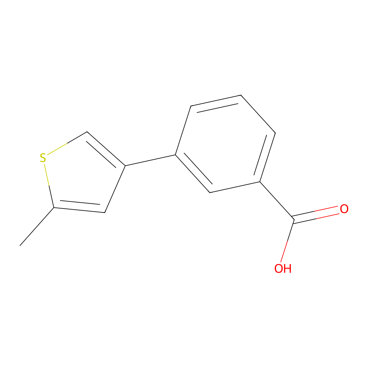 3-(5-Methylthiophen-3-yl)benzoic acid molecular structure, CAS 1486290-82-7