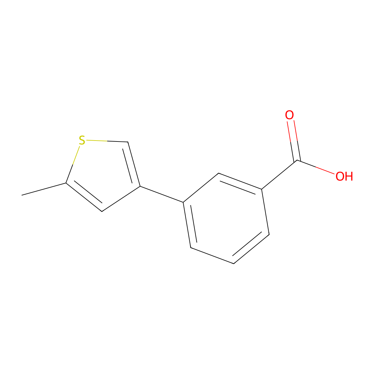 3-(5-Methylthiophen-3-yl)benzoic acid molecular structure, CAS 1486290-82-7