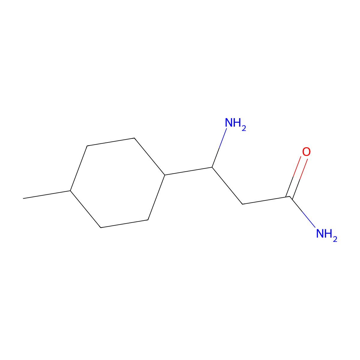 3-Amino-3-(4-methylcyclohexyl)propanamide molecular structure, CAS 1486303-04-1