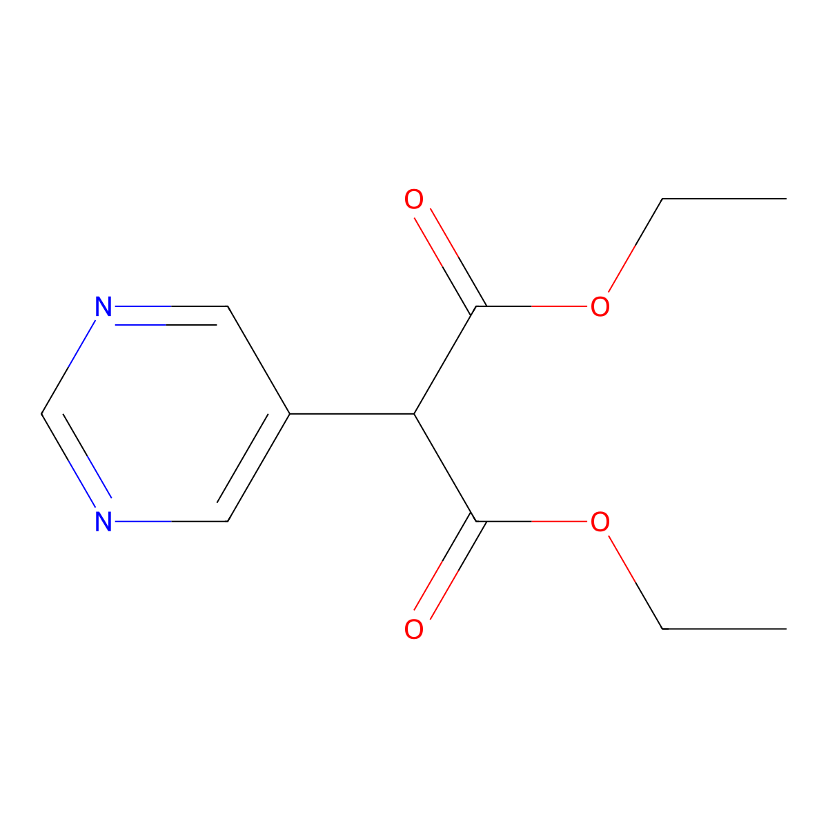 1,3-Diethyl2-(pyrimidin-5-yl)propanedioate molecular structure, CAS 1486307-09-8