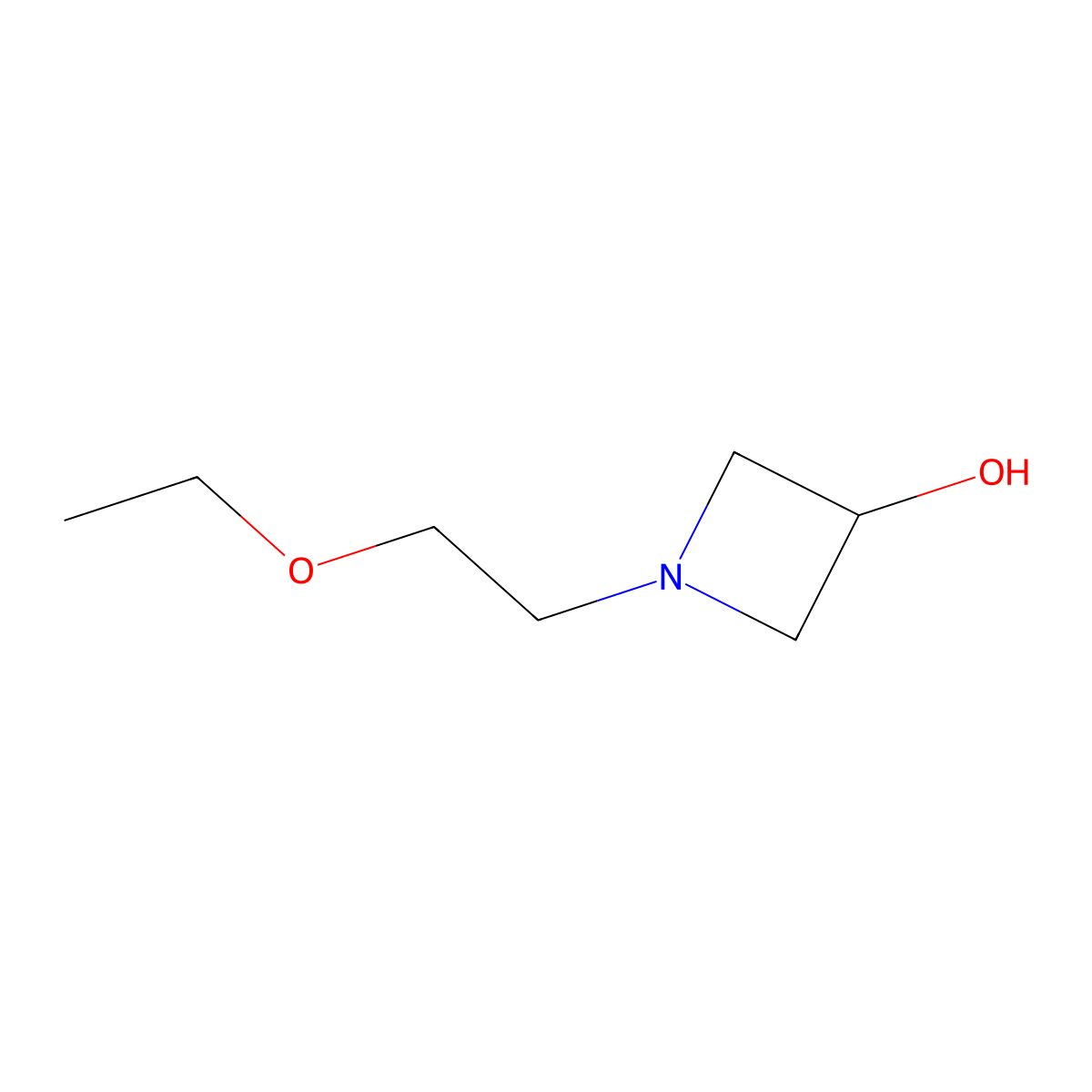1-(2-Ethoxyethyl)azetidin-3-ol molecular structure, CAS 1486334-23-9