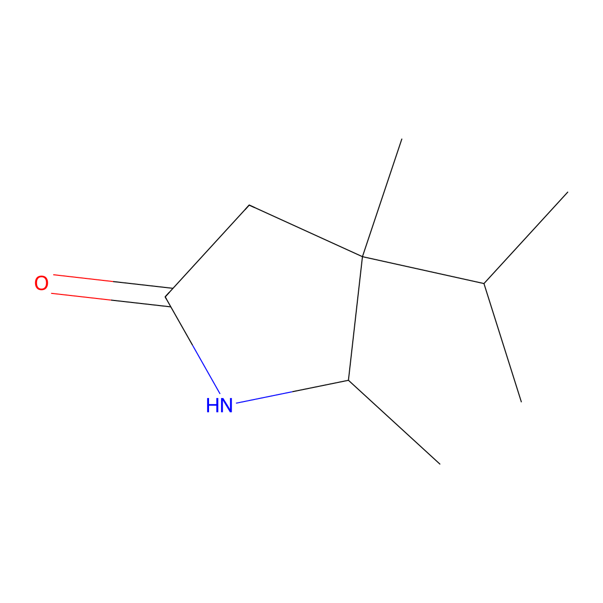 4,5-Dimethyl-4-(propan-2-yl)pyrrolidin-2-one molecular structure, CAS 1486357-95-2