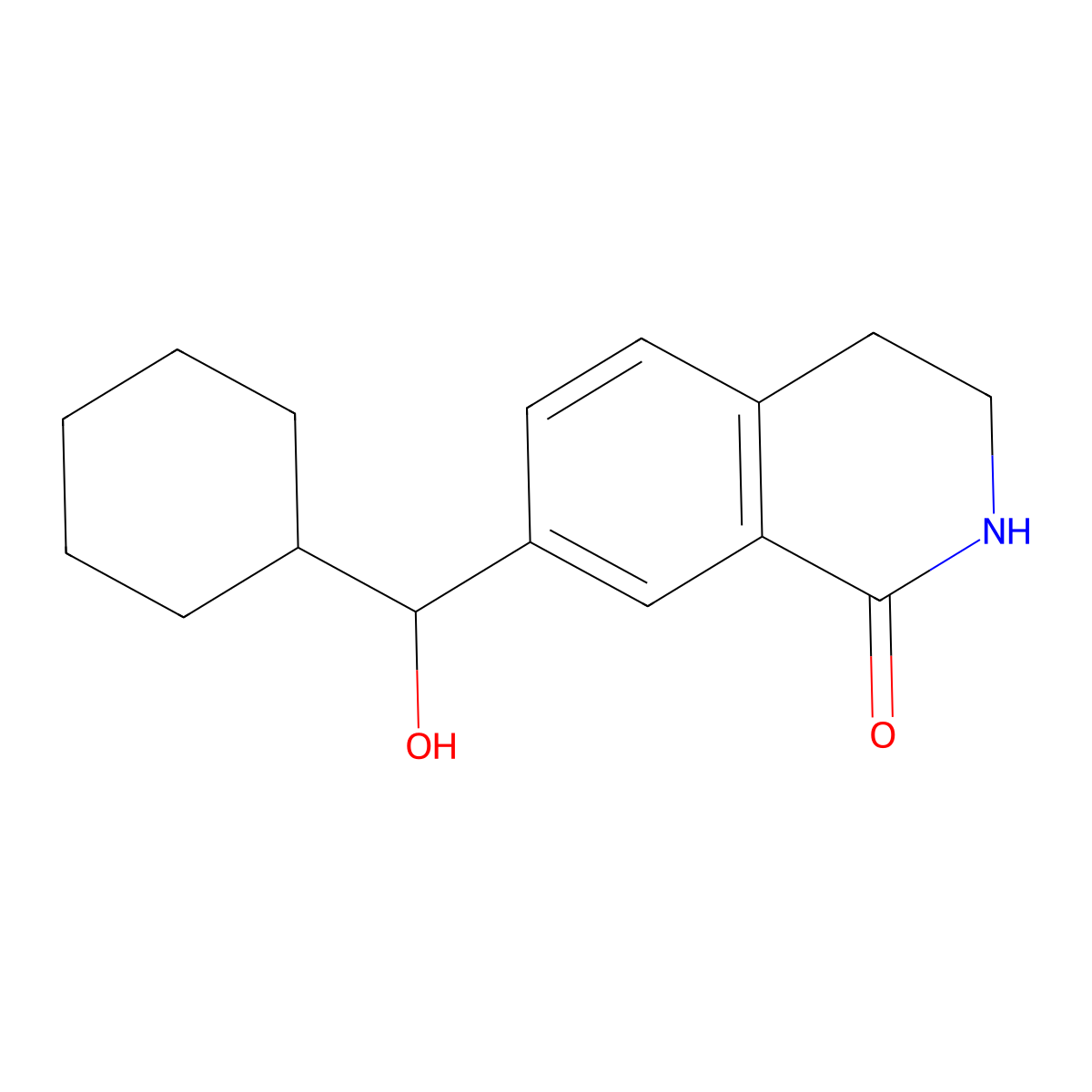 7-[Cyclohexyl(hydroxy)methyl]-1,2,3,4-tetrahydroisoquinolin-1-one molecular structure, CAS 1486377-47-2