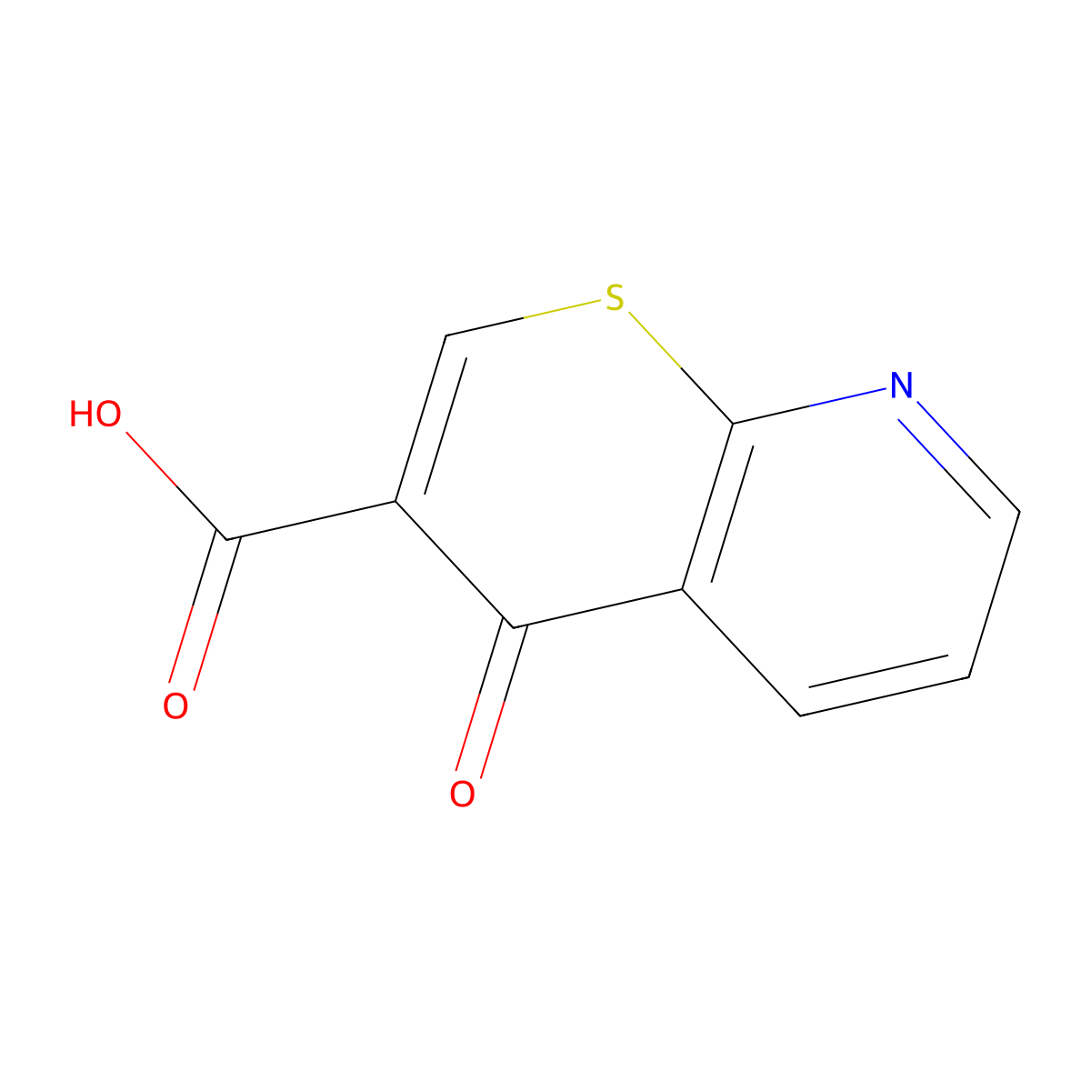 4H-Thipyrano-4-oxo-[2,3-b]pyridine-3-carboxylic acid molecular structure, CAS 148638-63-5