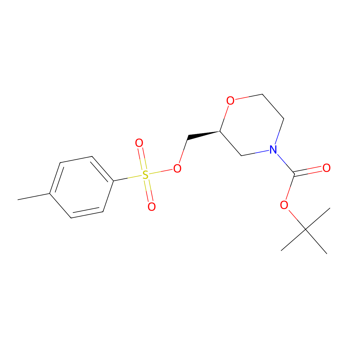 (S)-tert-Butyl 2-((tosyloxy)methyl)morpholine-4-carboxylate molecular structure, CAS 148638-76-0
