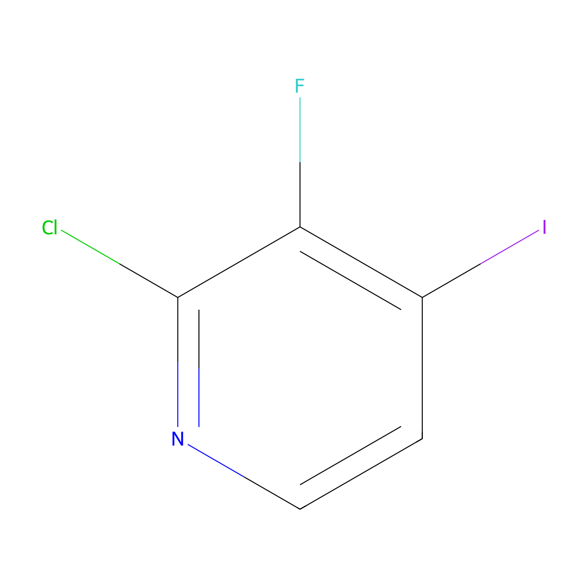 2-Chloro-3-fluoro-4-iodopyridine molecular structure, CAS 148639-07-0
