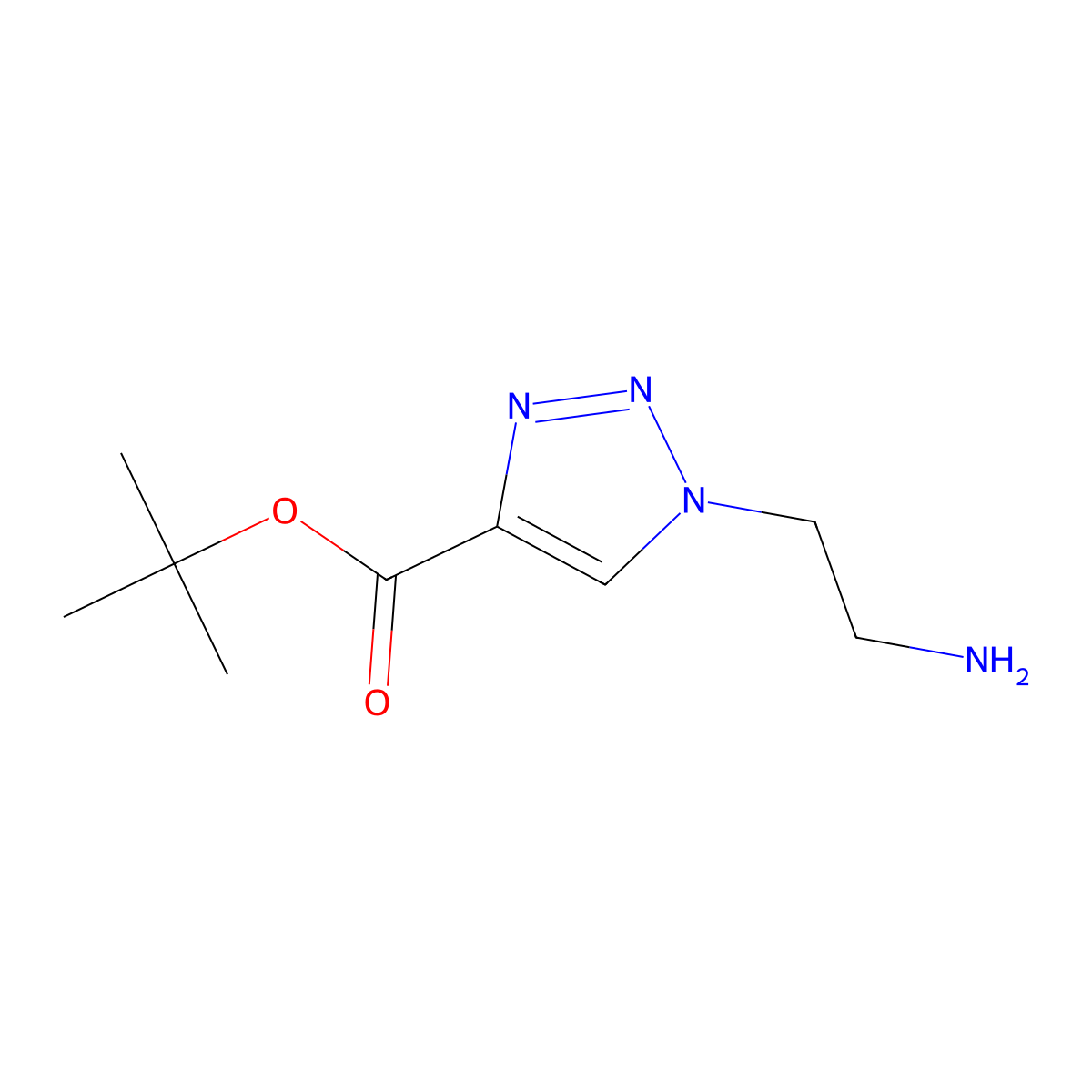 Tert-butyl 1-(2-aminoethyl)-1h-1,2,3-triazole-4-carboxylate molecular structure, CAS 1486407-28-6