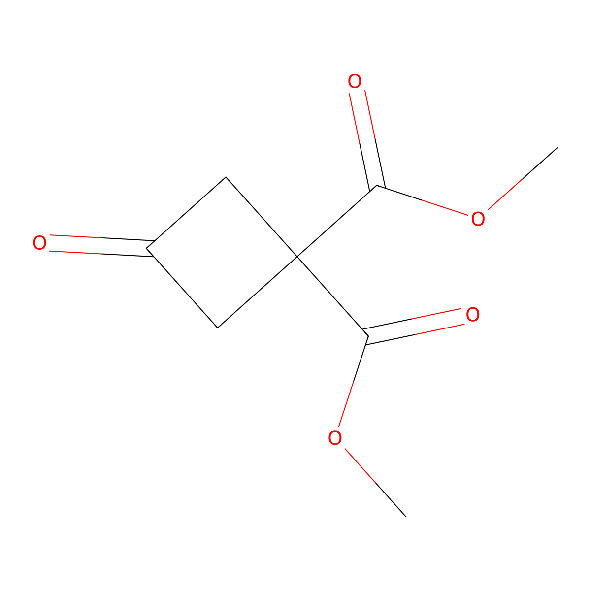 1,1-Dimethyl 3-oxocyclobutane-1,1-dicarboxylate molecular structure, CAS 1486409-21-5