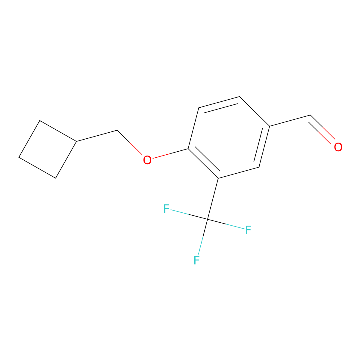 4-(Cyclobutylmethoxy)-3-(trifluoromethyl)benzaldehyde molecular structure, CAS 1486411-57-7