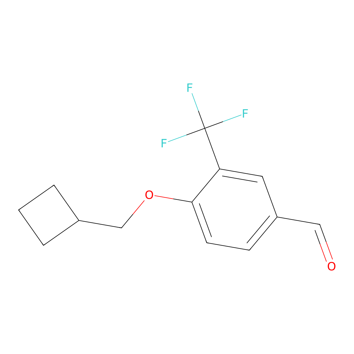 4-(Cyclobutylmethoxy)-3-(trifluoromethyl)benzaldehyde molecular structure, CAS 1486411-57-7
