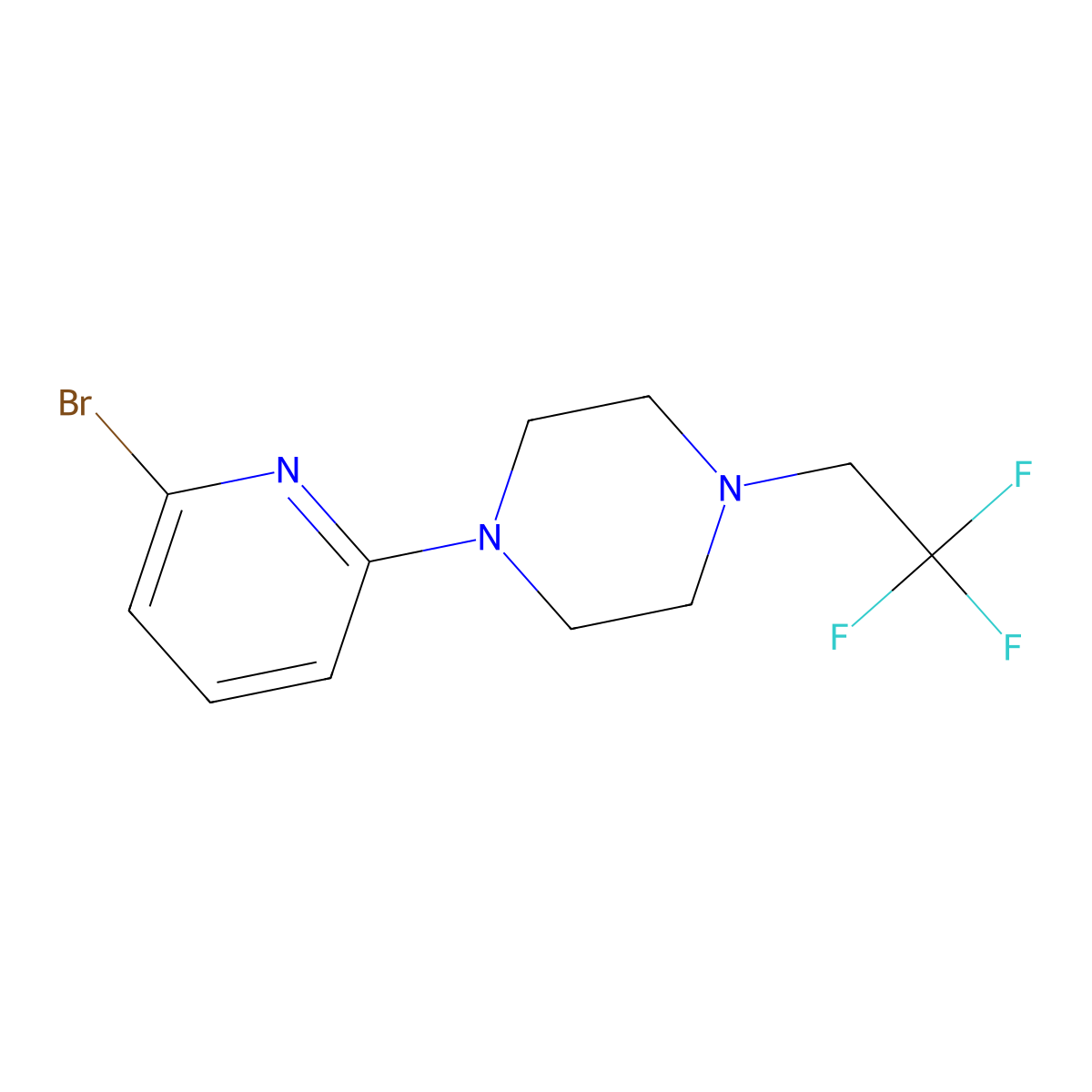 1-(6-Bromopyridin-2-yl)-4-(2,2,2-trifluoroethyl)piperazine molecular structure, CAS 1486426-73-6