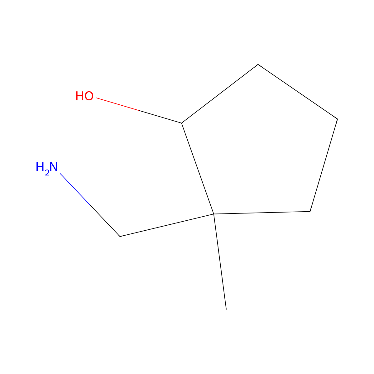 2-(Aminomethyl)-2-methylcyclopentan-1-ol molecular structure, CAS 1486433-56-0