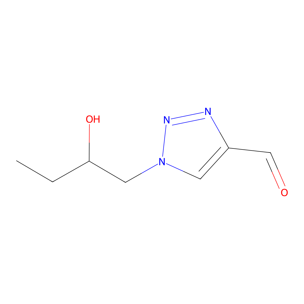 1-(2-hydroxybutyl)-1H-1,2,3-triazole-4-carbaldehyde molecular structure, CAS 1486437-21-1
