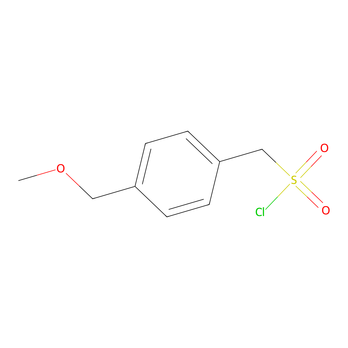 [4-(Methoxymethyl)phenyl]methanesulfonyl chloride molecular structure, CAS 1486439-22-8