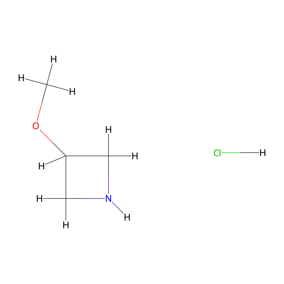 3-Methoxyazetidine hydrochloride molecular structure, CAS 148644-09-1