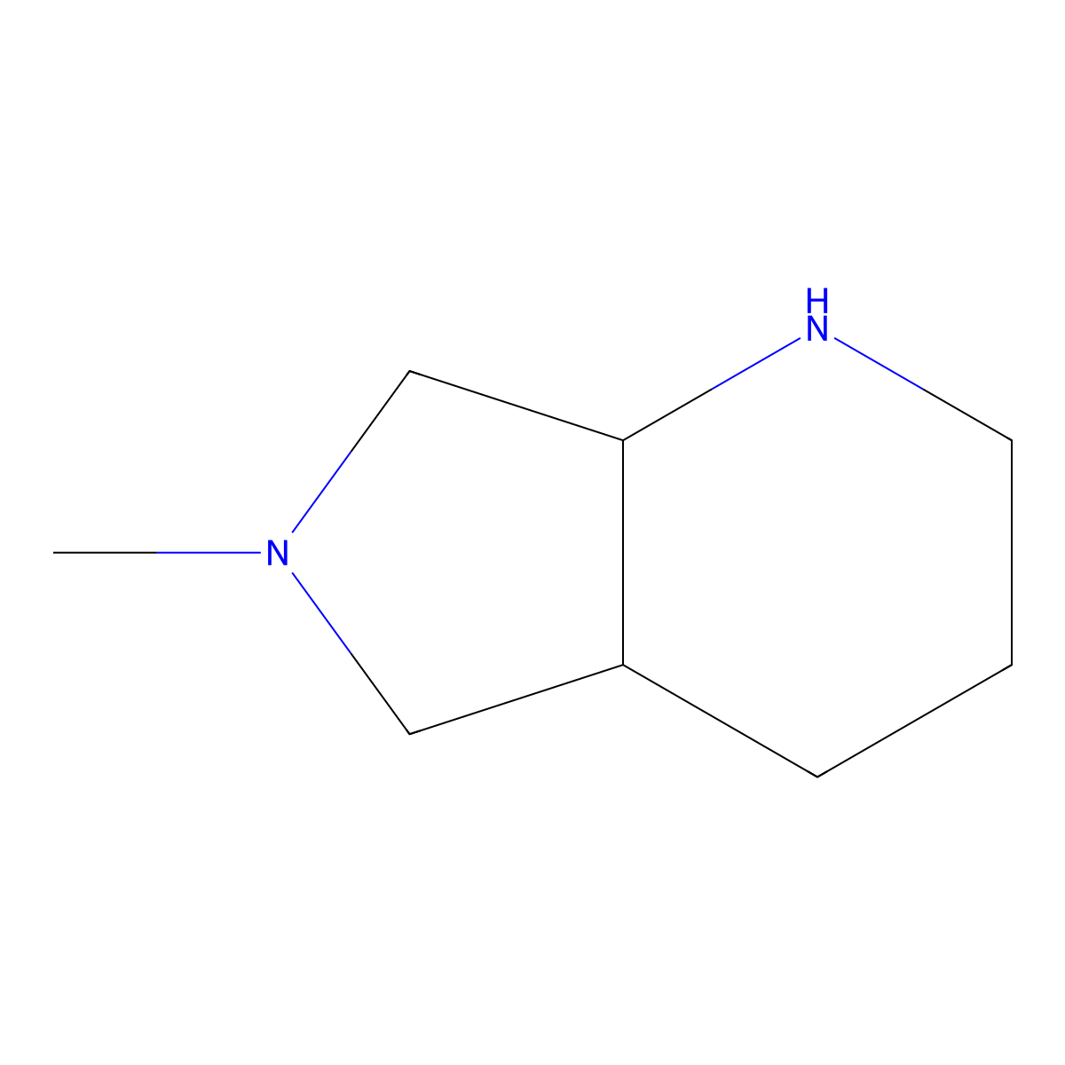 (4aR,7aR)-6-methyl-octahydro-1H-pyrrolo[3,4-b]pyridine molecular structure, CAS 1486465-48-8